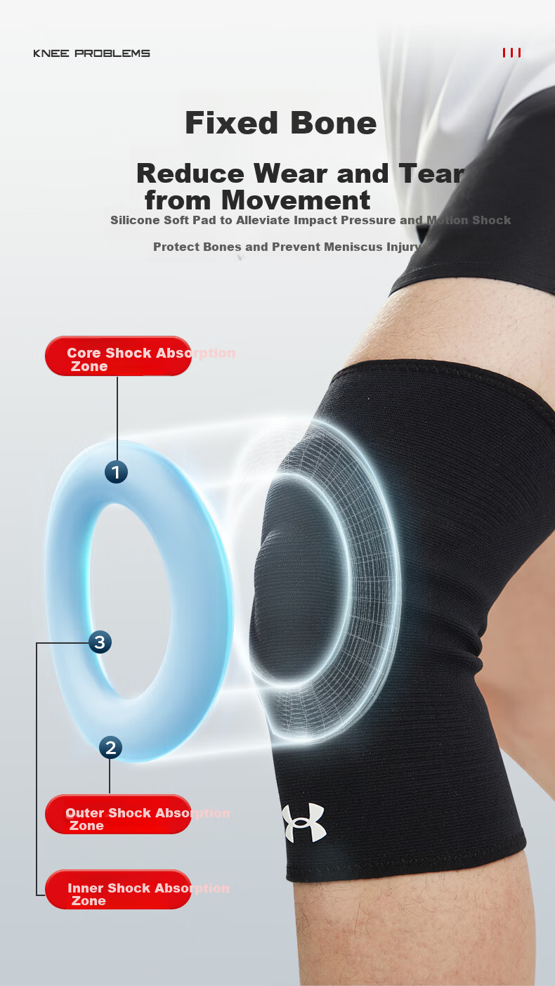 Under Armour Knee Brace Sports Running Unisex Professional Protective Knee Support for Arthritis, Cold Legs, Basketball, Badminton, Mountaineering 4