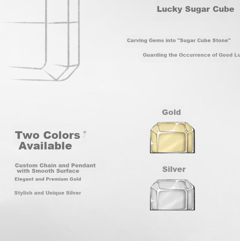HEFANG Lucky Sugar Cube Clavicle Necklace Jewelry Birthday Gift [520 Valentine's Day Gift] for Girlfriend 5