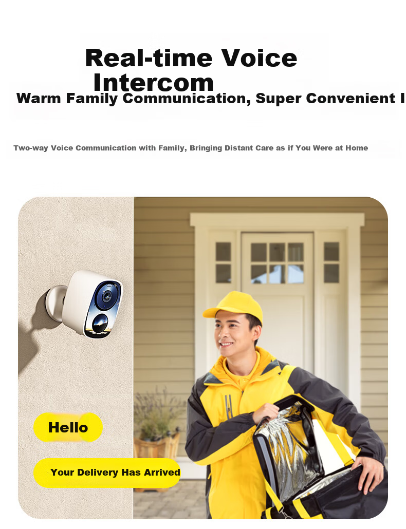 Tuqiang Wireless WiFi Magnetic Doorway Staircase Camera Battery-Powered Indoor Outdoor HD Remote Mobile Surveillance Camera No Drilling Required 30