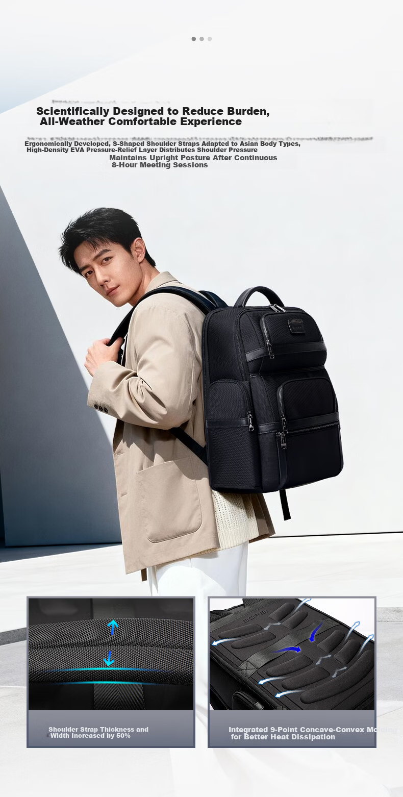 Bopai Z9 Men's Backpack, Business Commuter Bag, 2025 Model, 16-Inch Laptop Bag, Travel, Father's Day Gift 3