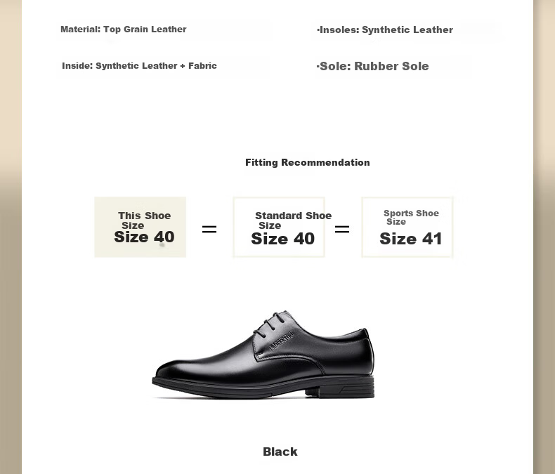 LAORENTOU Men's Business Dress Shoes Spring British Style Breathable Genuine Leather Derby Shoes LA222 Black Size 38 2
