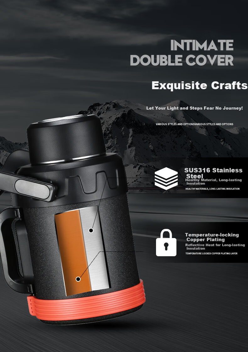 IMOGY German Aemanger Travel Thermos Insulated Bottle Outdoor Large Capacity Portable Car Warm Water Kettle Hot Water Flask 3