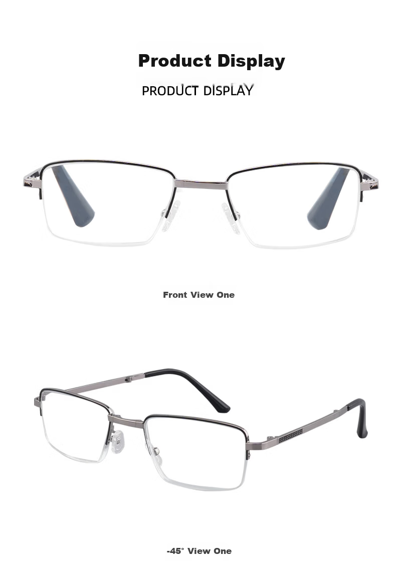 VGO Reading Glasses for Men And Women, Fashionable Ultra-Light High-Definition Anti-Blue Light Glasses for Elderly, Model 506 Black Gun Color, 300 Degrees 11
