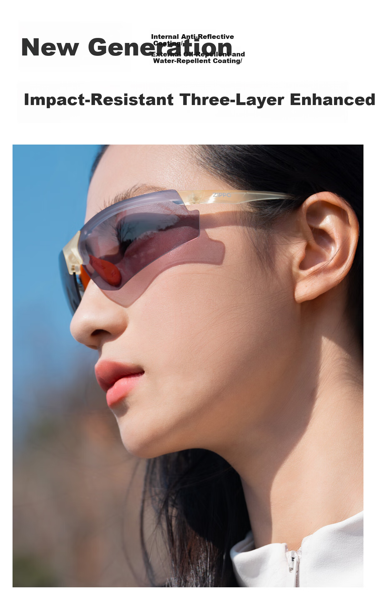 ZIPPO American Sports Sunglasses Running Professional Snow Lightweight UV Protection Eyewear 24305C1-21 6