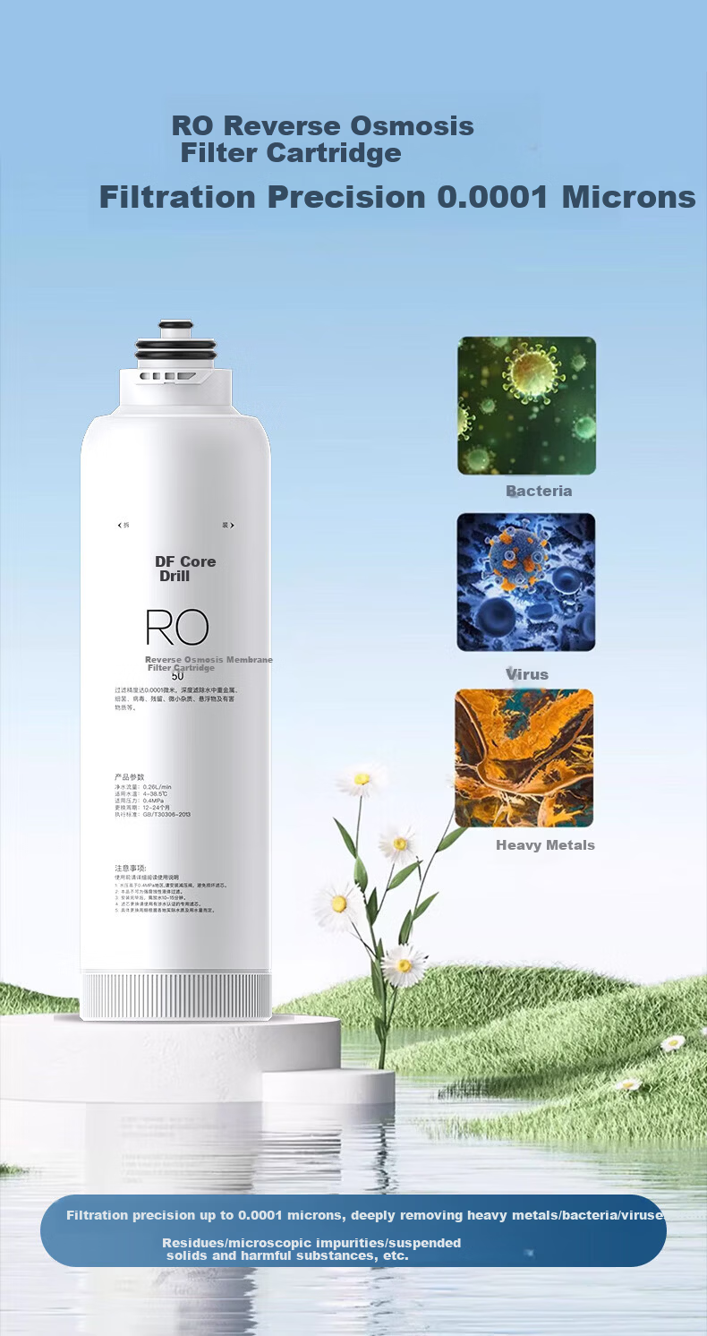 Zuanxin Compatible with Angel Water Purifier Filter Cartridge Universal Zhao Filter Cartridge J2730-ROB60d/J2865-ROB75 J2865-ROB75 [Zhao 500G - Complete Set of Three] 5