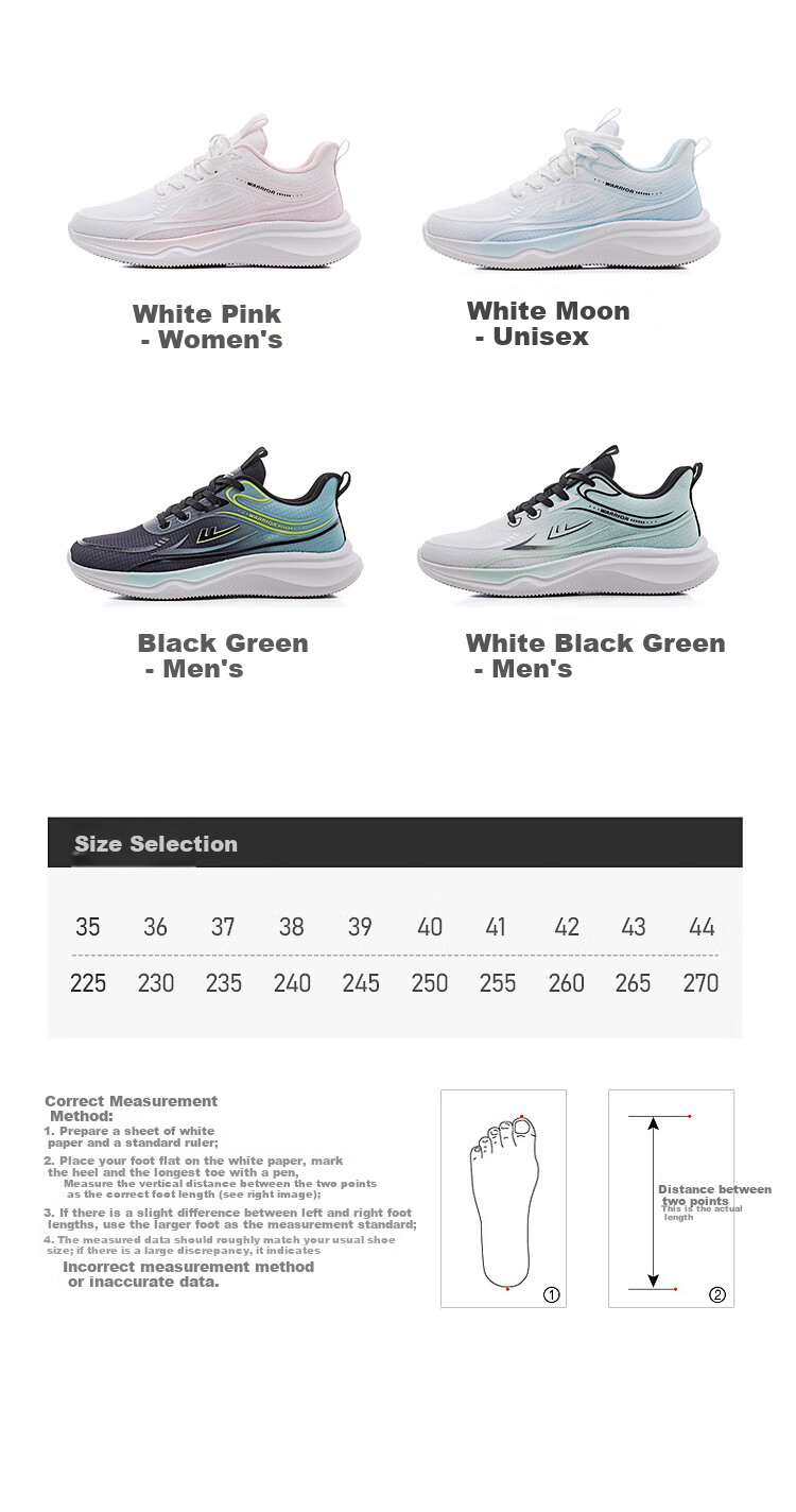 Warrior Official Women's Summer Flyknit Sports Shoes 2026 Women's Running Shoes White Pink (Leather) Size 37 5