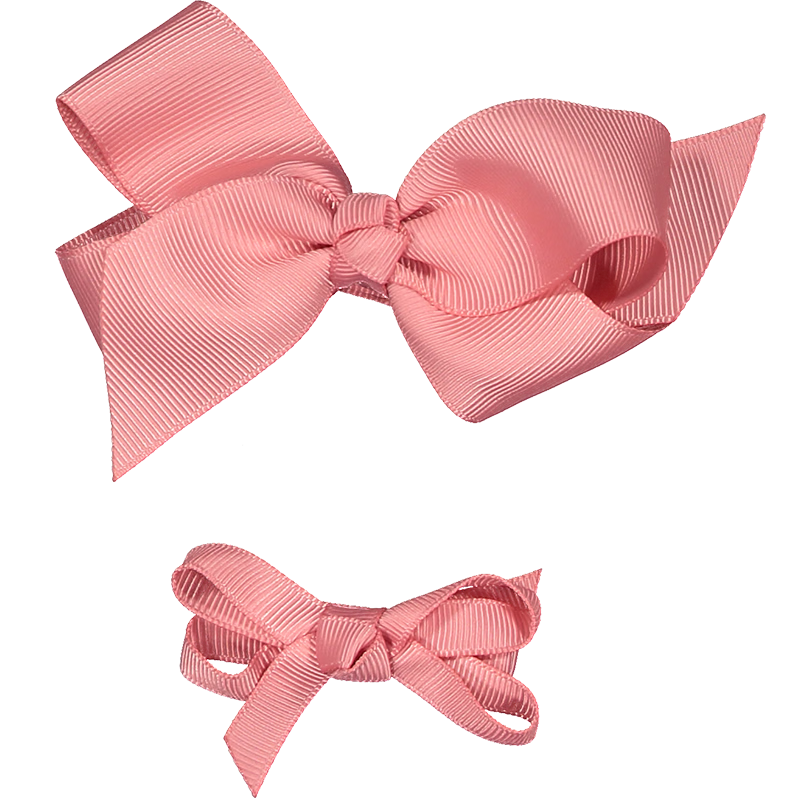 Happyology UK Kids Hair Clips Set of 2 Cute Ribbon Bow Hair Accessories for Girls