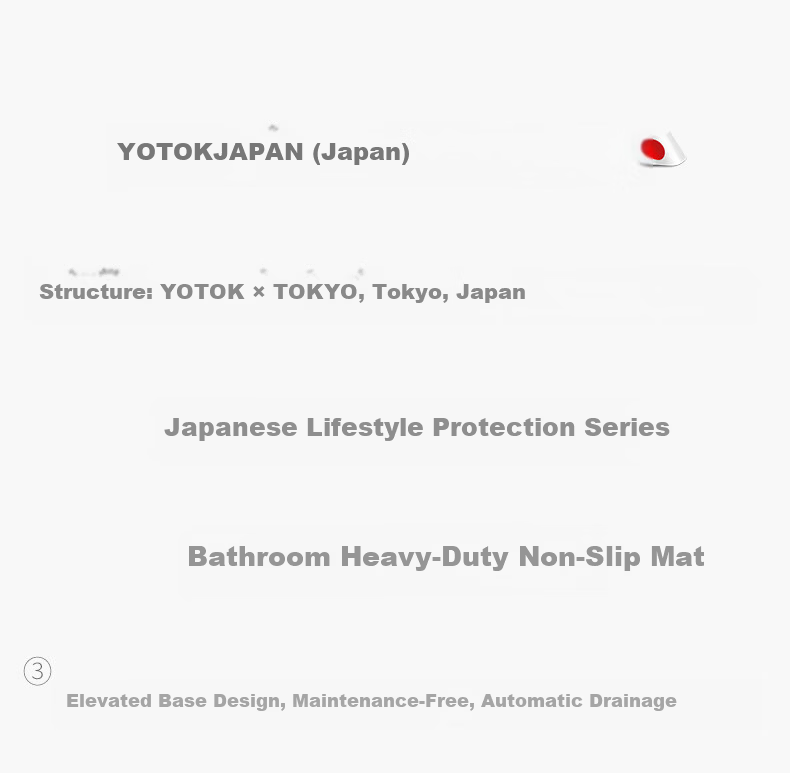 YOTOK Official Genuine Bathroom Non-Slip Mat Waterproof Anti-Slip Shower Mat for Toilet and Shower Room (Japan) 10