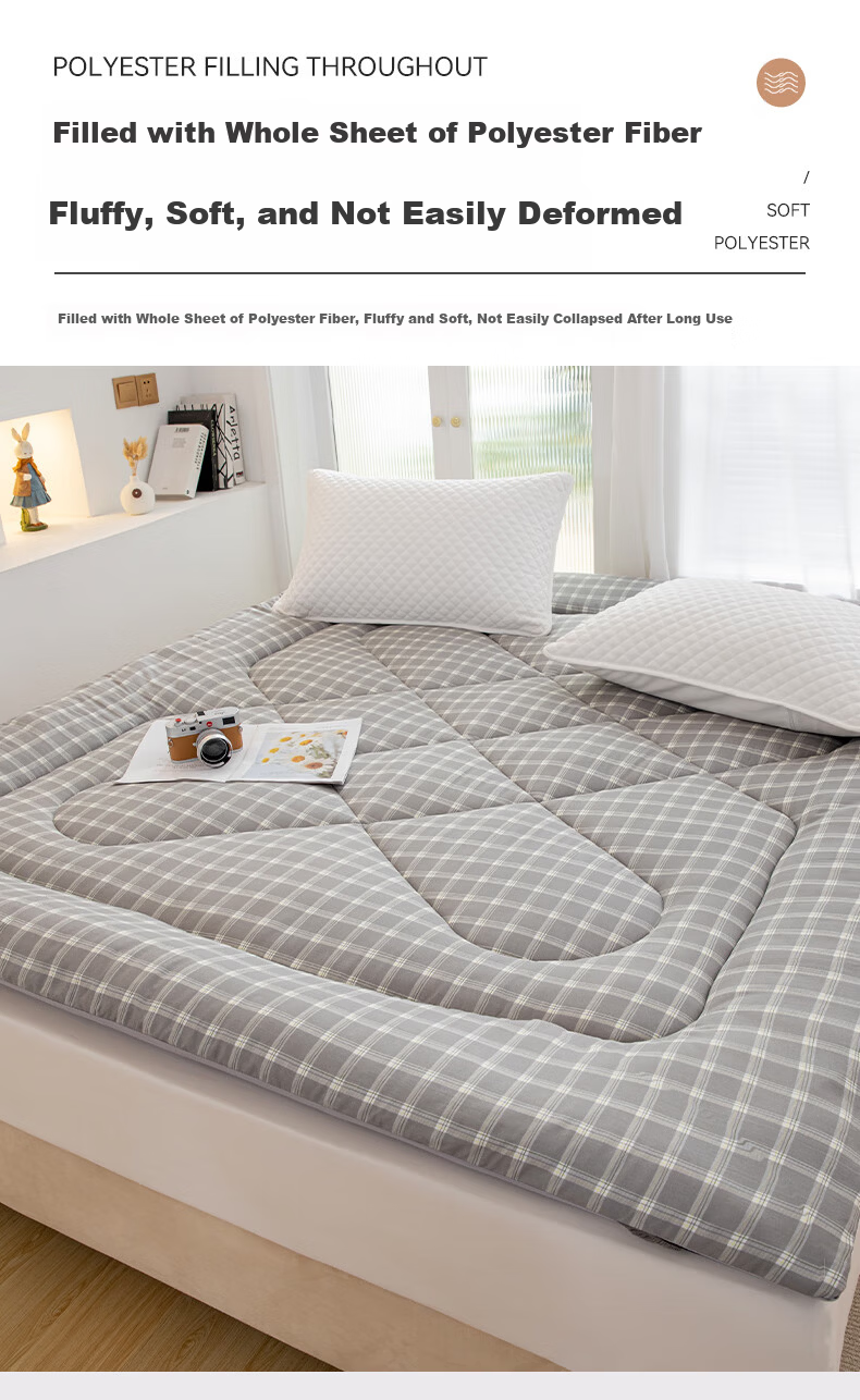 Grace Class A Antibacterial Soybean Mattress, Home All-Season Non-Slip Foldable, Misty Blue, 1.8*2 Meter Bed 6