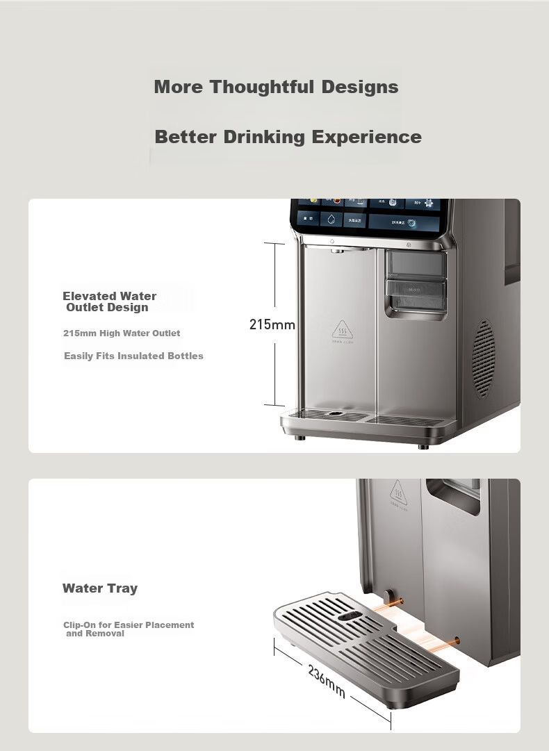 Joyoung Ice Maker and Water Dispenser Desktop UV Sterilization Instant Heating Multi-Level Adjustable Large Capacity Mineral Water Electric Kettle for Tea and Milk AJ3650 26