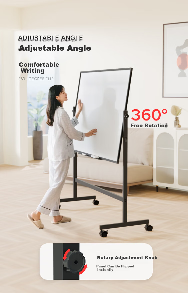 BBNEW 120x90cm Mobile Whiteboard with Stand, Stable Writing, Adjustable Height, Magnetic Blackboard for Teaching, Training, Office Meetings, Home Use NEWV-A90120 8