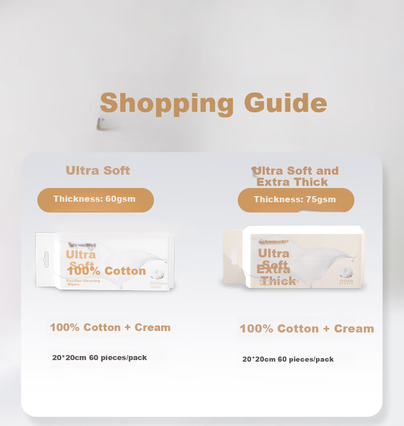 PurCotton [Sun Yingsha Edition] Cream Facial Wipes 60 Sheets/Pack*1 Thickened Hanging 100% Cotton Soft Towels 1