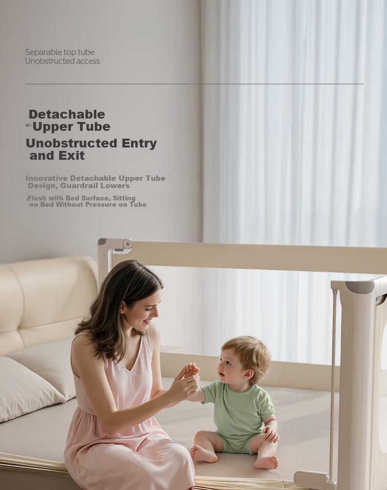 Philips Avent Baby Bed Rail Seamless Fence Bed Guardrail Baby Bedside Anti-Fall Connector Anti-Pinch Anti-Drop 1.5M 19
