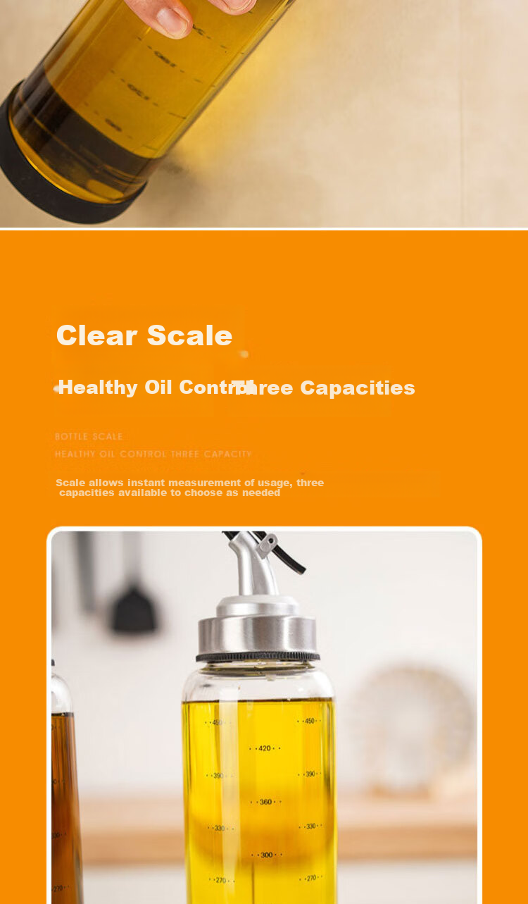 Jingmao Glass Oil Dispenser Automatic Open-Close Leak-Proof Large Capacity Soy Sauce and Sesame Oil Bottle for Home Use 7