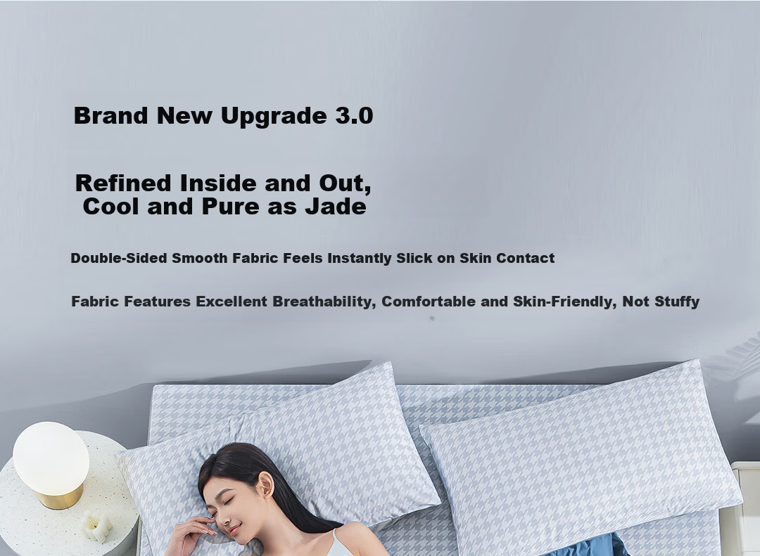 Deep Sleep A-Class Cooling Antibacterial Summer Quilt, Jade Smooth Washable Double Air Conditioning Quilt, Plum Blue 180*200cm 4