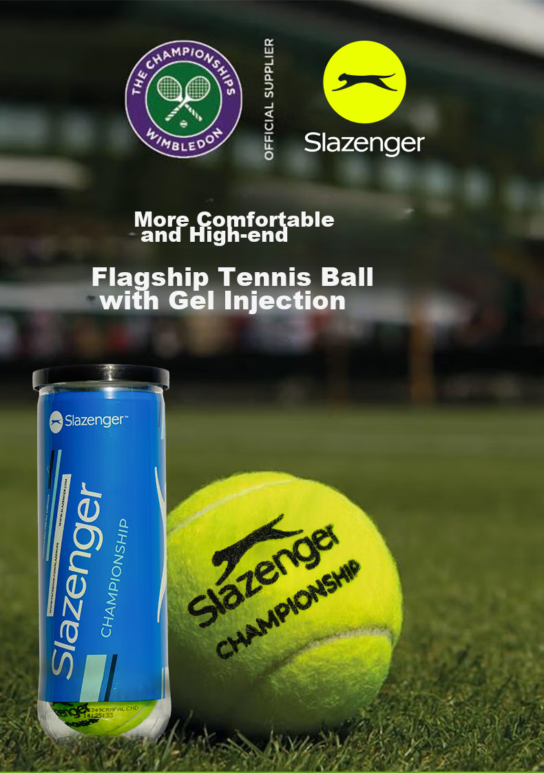 Slazenger Tennis Training And Match Balls, Rubber Canister with 3 Balls, STB340966 1