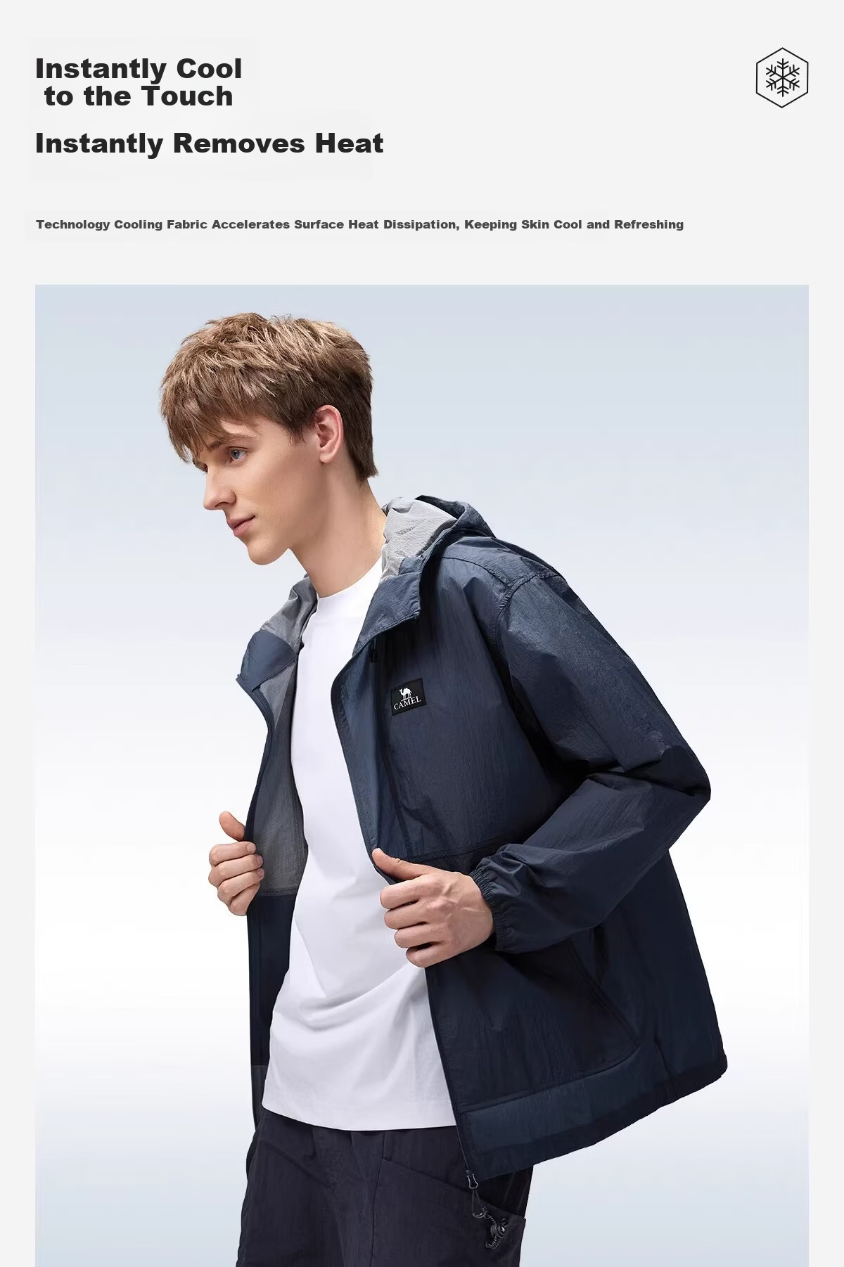 CAMEL Outdoor Sun Protection Jacket 2026 Spring Summer New Cooling Breathable Coat A36BA49026 (Dilraba Dilmurat Style) 5