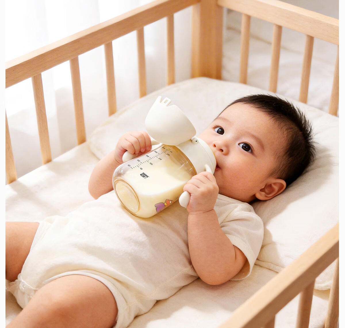 NEVS Baby Duckbill Sippy Cup Infant Training Cup Flip Lock Children's Water Cup PPSU Gravity Ball Straw Cup 300ml 25