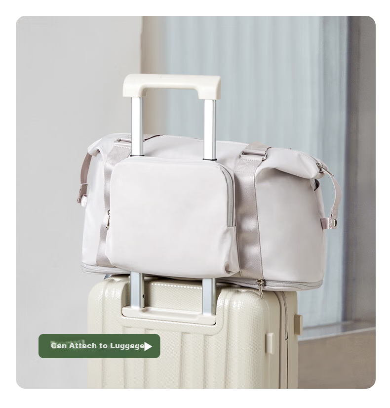 HANKE Foldable Travel Bag Women Luggage Bag Men Handbag 39L Large Capacity Expandable Carry-on Storage Dune Gray 23