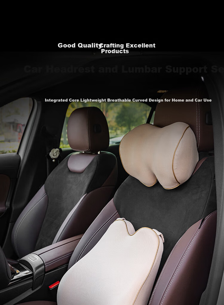 Deli Car Headrest Memory Foam Ergonomic Long-Sitting Nap Pillow Neck Support Adjustable Xiaomi Tesla Universal 1