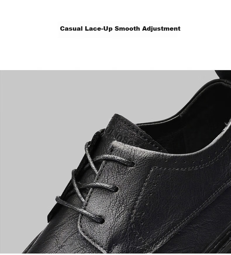 MULINSEN Men's Business Casual Breathable Soft Sole Formal Leather Shoes Black Size 41 Model 99128 9