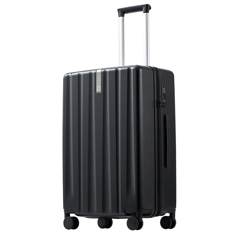 Hanke Women's Luggage 2026 New Upgraded Trolley Case Men's Password Suitcase Checked Travel Bag 26 Inch Ink Black