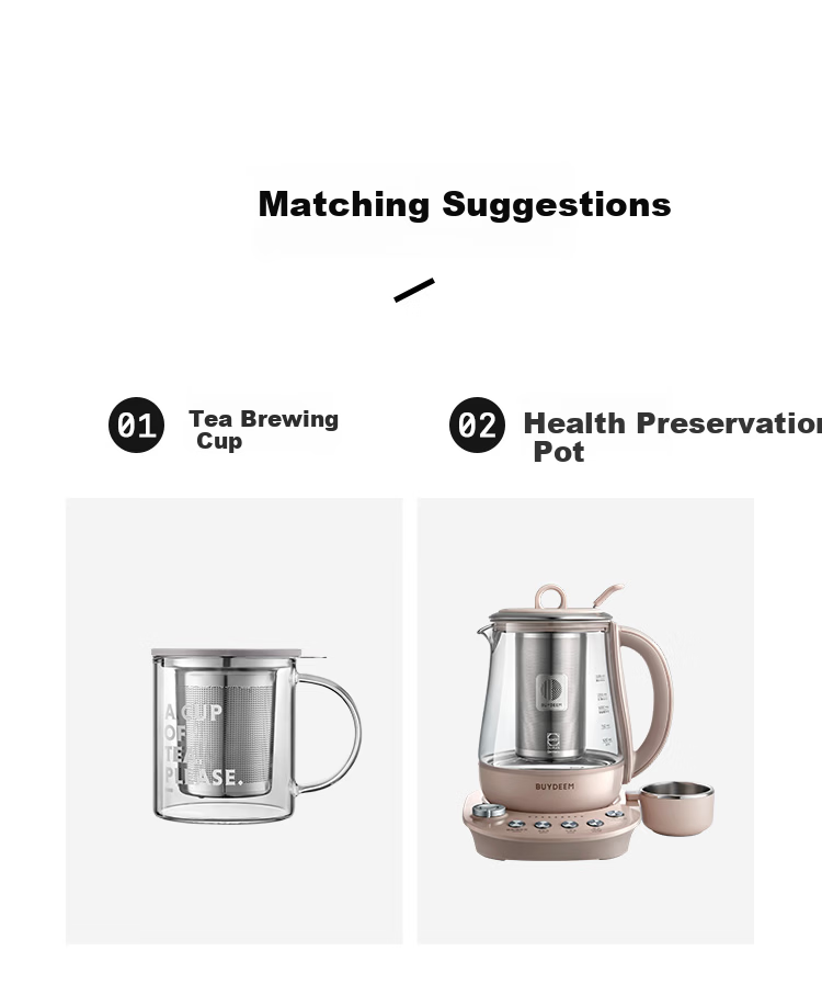 Buydeem Tea Brewing Pot Office Home Tea Set with Handle, Anti-Scald, Tea-Water Separation Cold Water Kettle 27