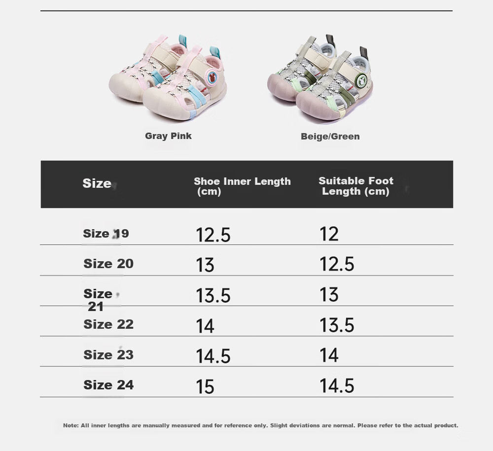 BOBDOG Kids Summer Breathable Soft Sole Non-Slip Toddler Walking Shoes Children's Sandals Gray Pink Size 20 4