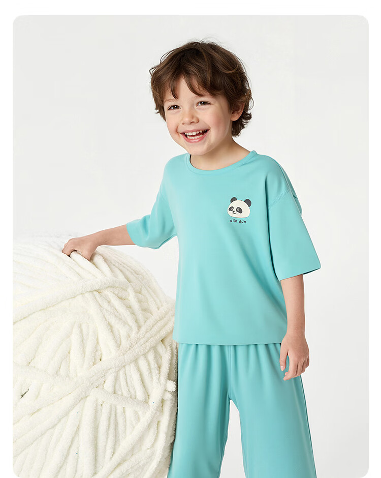 Balabala Baby Summer Pajama Set Air Conditioning Clothes Boys Girls Homewear Soft Skin-Friendly Adjustable 23