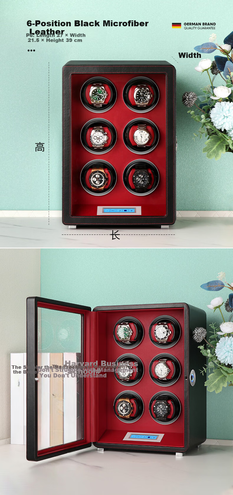 DrikLux Automatic Watch Winder with Fingerprint Unlock for Men and Women Mechanical Watches, Watch Rotator, Commemorative Birthday Gift 13