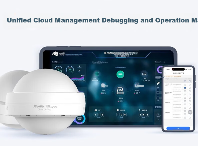 Ruijie WiFi6 Outdoor Wireless AP RG-EAP662(G) Gigabit Dual-Band 1800Mbps Smart Omni-Directional High-Power Outdoor Wireless Base Station IP68 Dustproof Waterproof 5