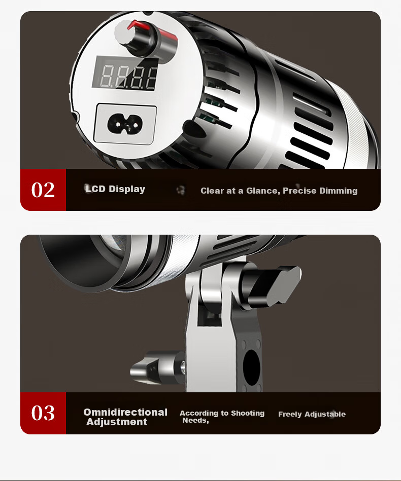 JIMANTU Live Fill Light Backlight Contour Hair Light Studio Spotlight Photography Beauty COB Spotlight Video Shooting Background Ambient Light LM8800 15