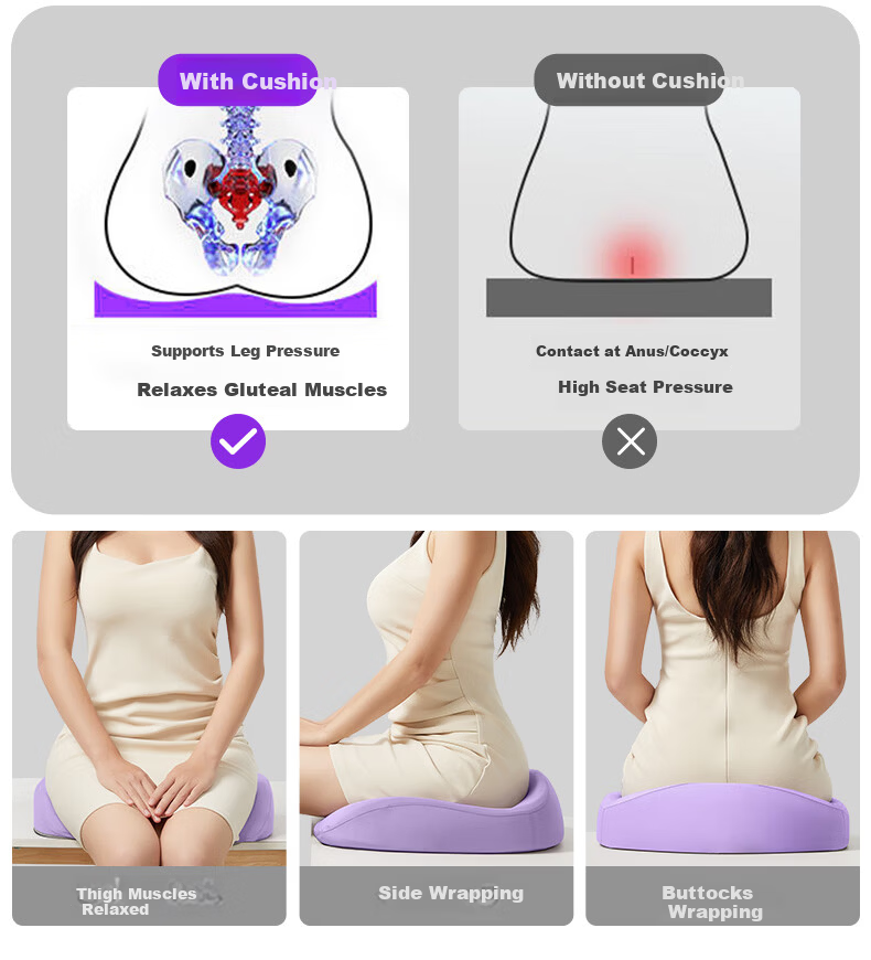 SITGOOD Posture Correcting Seat Cushion Office Chair Pad STG Tailbone Pressure Relief Cushion Long-term Sitting Pain Prevention Seat Pad 6