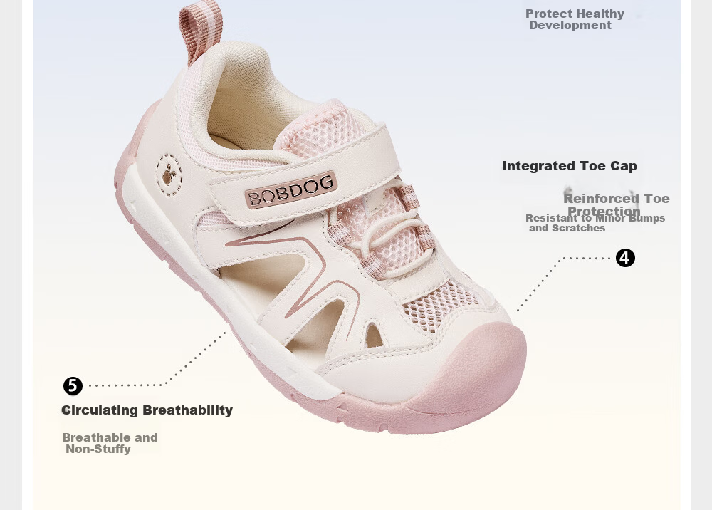 BOBDOG Toddler Baby Walking Sandals 26 Summer New Boys Girls Children's Hollow Breathable Functional Shoes Khaki 25 5