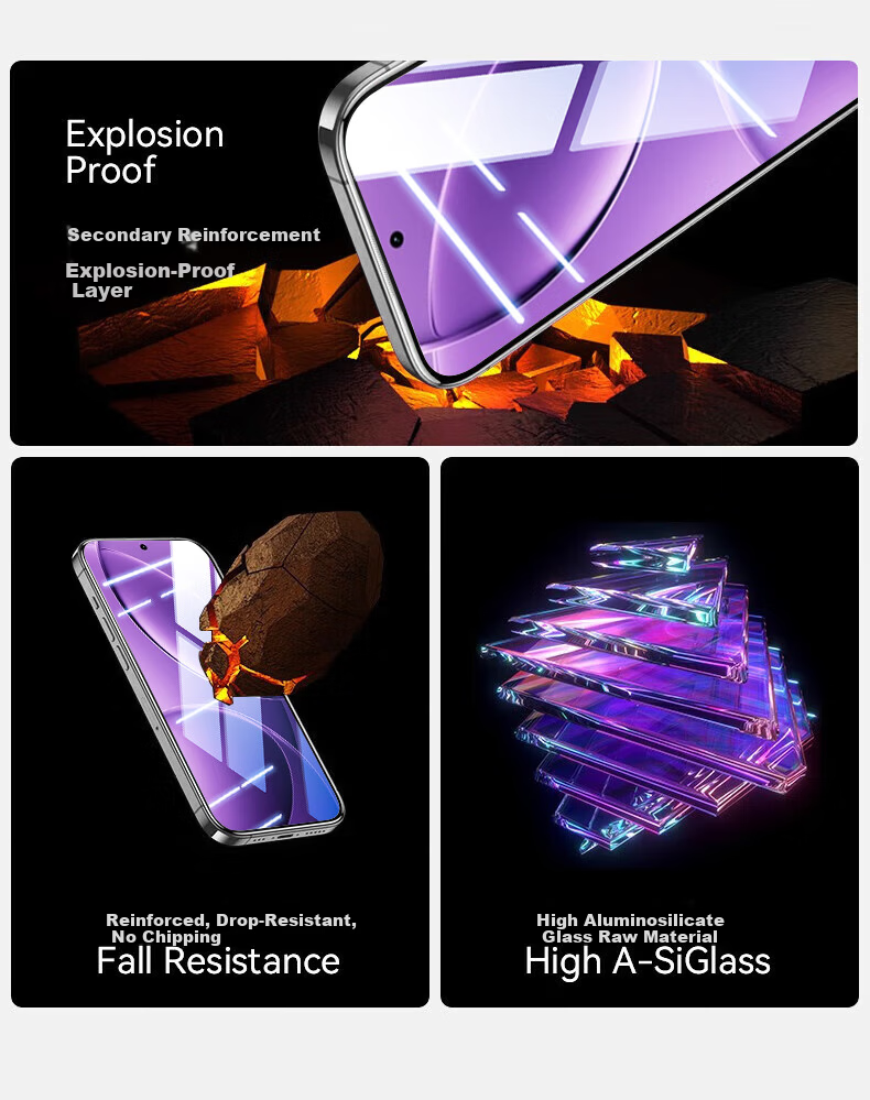 Baouzou [Dust-Free Case 2 Pieces - Damage Compensation] Tempered Glass Screen Protector for Redmi K80 / K80 Pro Xiaomi Full Coverage HD Glass Film 7
