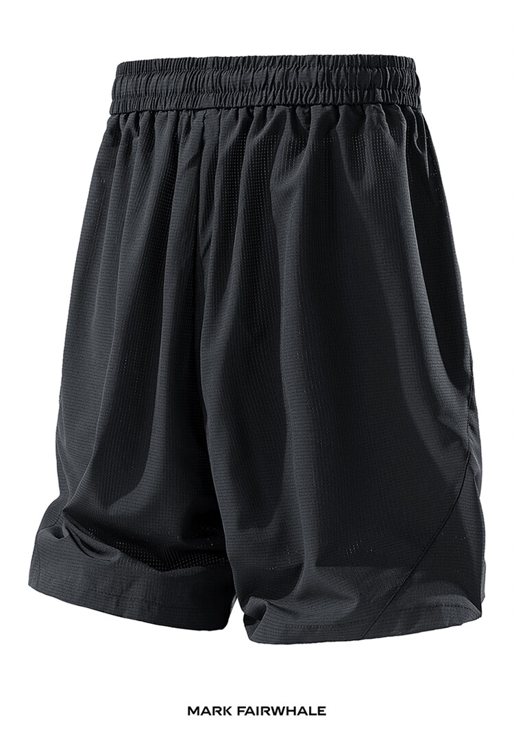 MARK FAIRWHALE Breathable Mesh Shorts Men Summer Quick-Dry Sports Shorts Loose Casual Pants Glacier Gray 3XL 16
