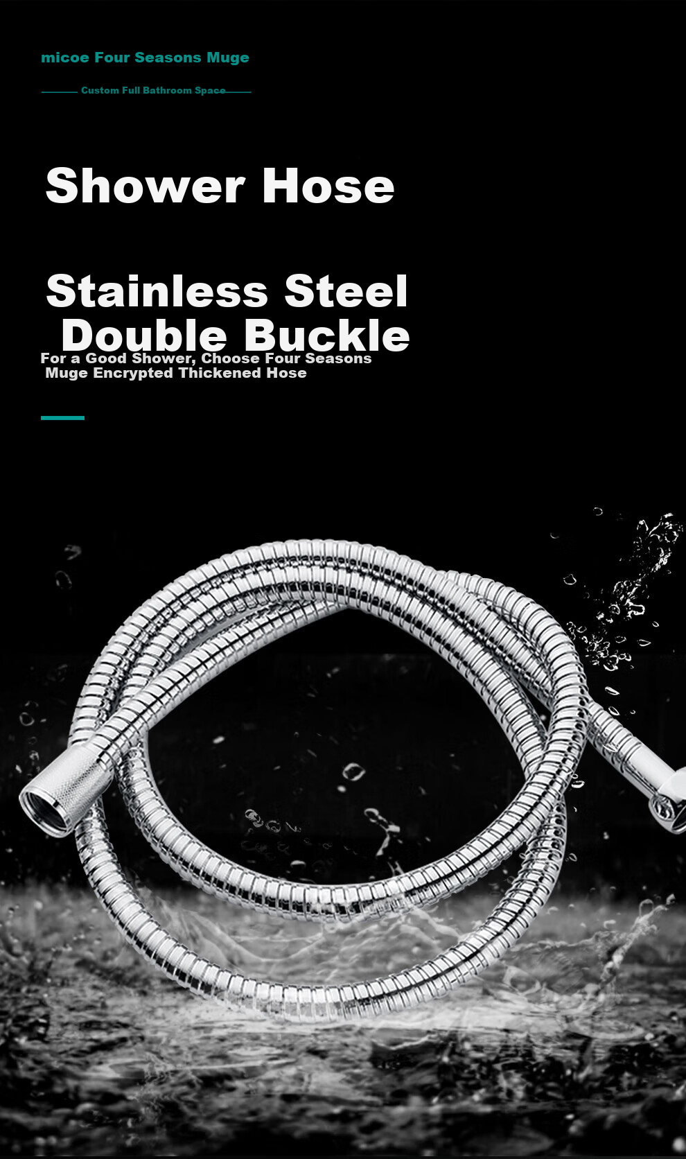 MICOE Shower Head Set, High-Pressure Shower Head, Bathroom Gun, Gray Simple Shower Set M-A3029 1