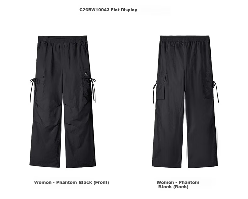 CAMEL Casual Workwear Women's Ice Cooling Sun Protection Quick-Dry Outdoor Paratrooper Pants C26BW1L0043 Phantom Black L 7