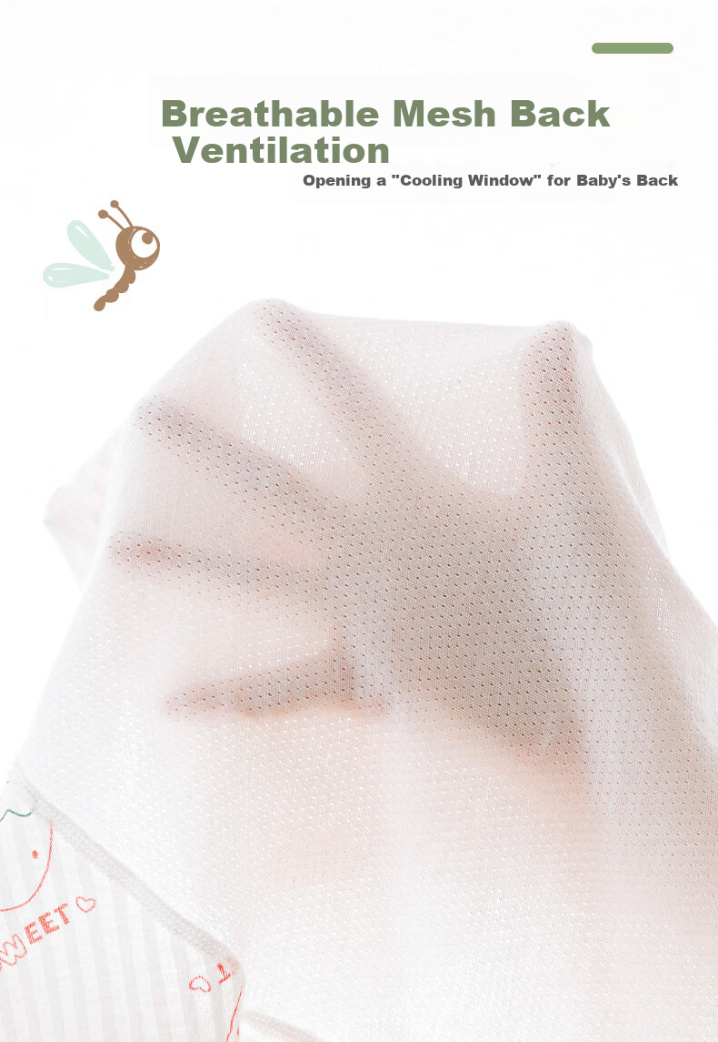 Tonglian Chuxin Baby Summer Romper Long Sleeve Mesh Cotton Thin Newborn Infant Air Conditioning Clothes Summer Wear 3