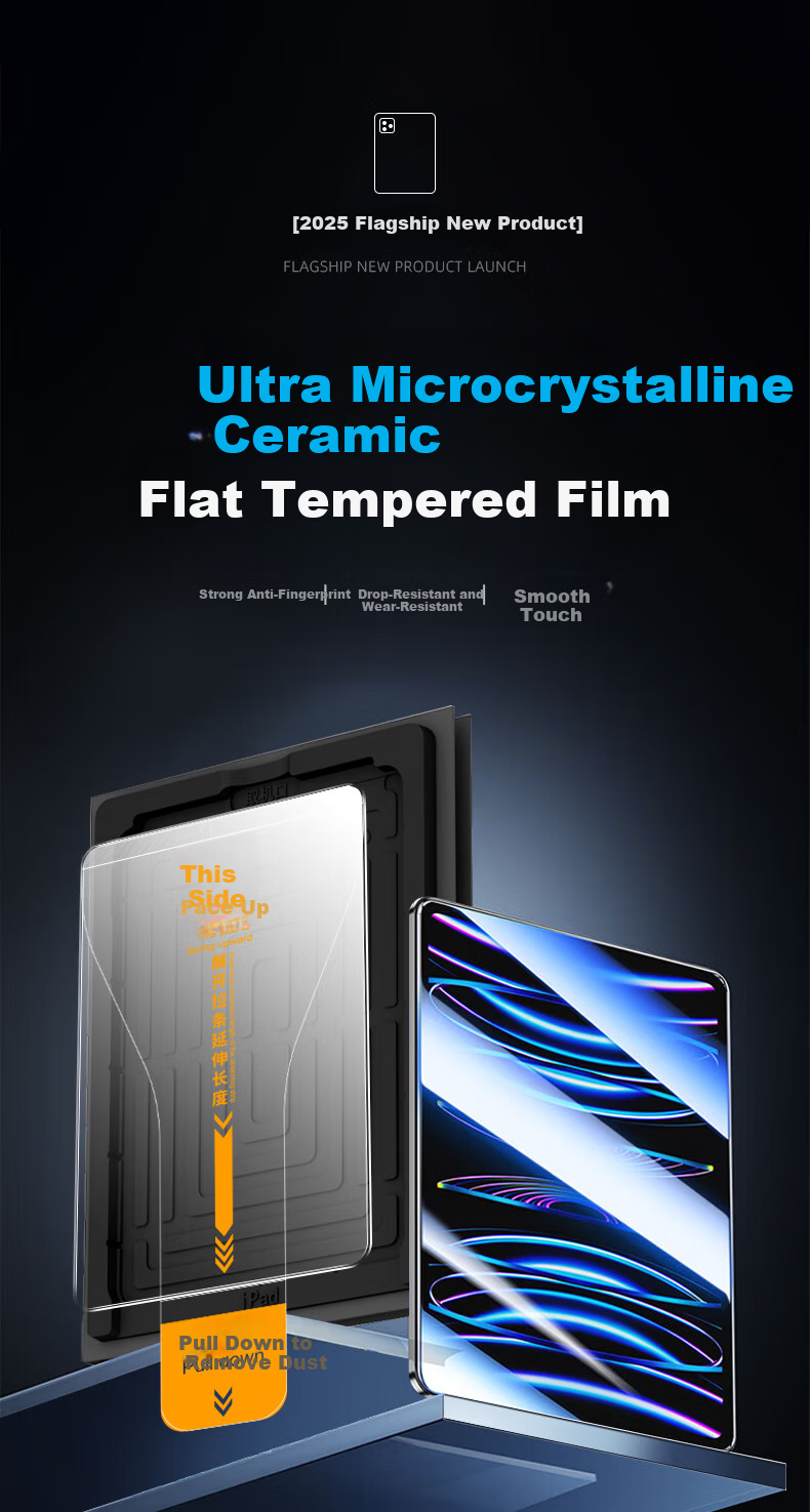 Gnoson Tempered Glass Screen Protector for iPad Air 11-inch 2025/2026 M3/M2 Chip Full Coverage Electroplated Anti-Scratch Dust-Free Easy Installation Tablet Screen Protector 4