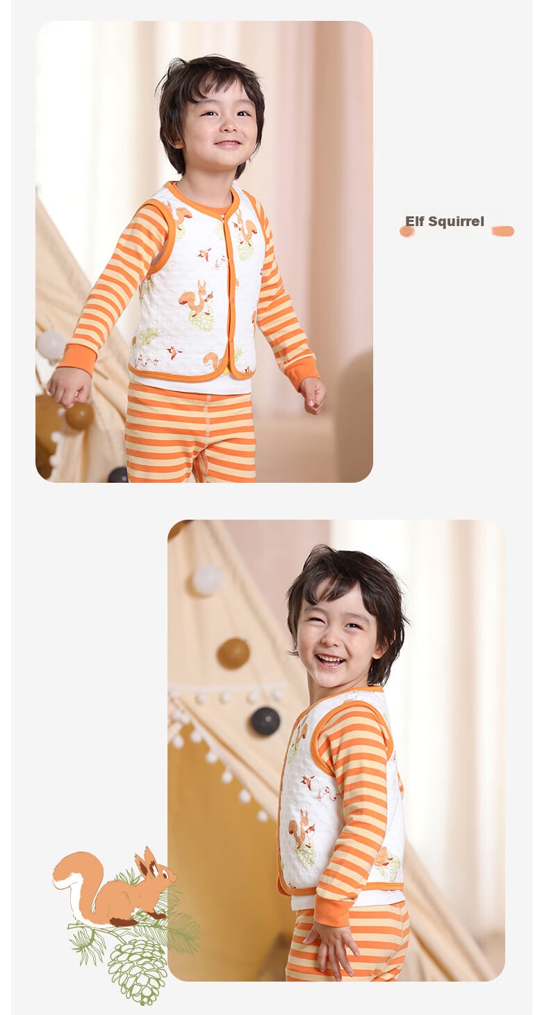 Ibaby Baby Vest Autumn Winter Children's Sleeveless Base Layer Vest Baby Small Vest Snow Town Penguin 90 14