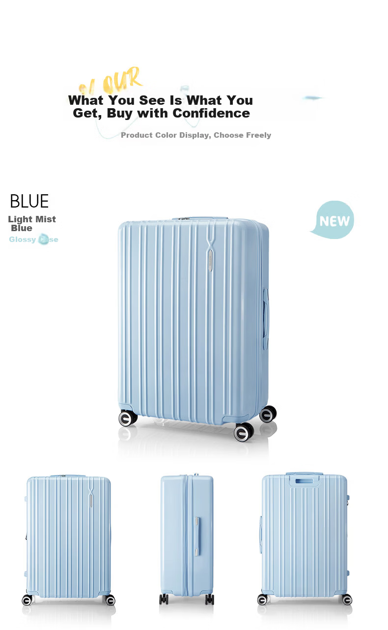 Mei Travel 24-inch Expandable Luggage Suitcase with Trolley, Student Password Lock, Hu Xianxu Style 79B Lilac Pink 29