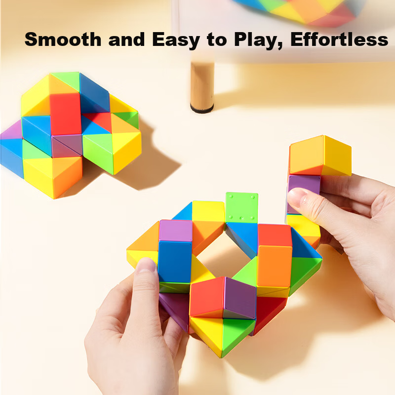 Deli Rainbow Magic Ruler 24-Segment Flexible Bendable Children's Toy Birthday Gift YP146-24