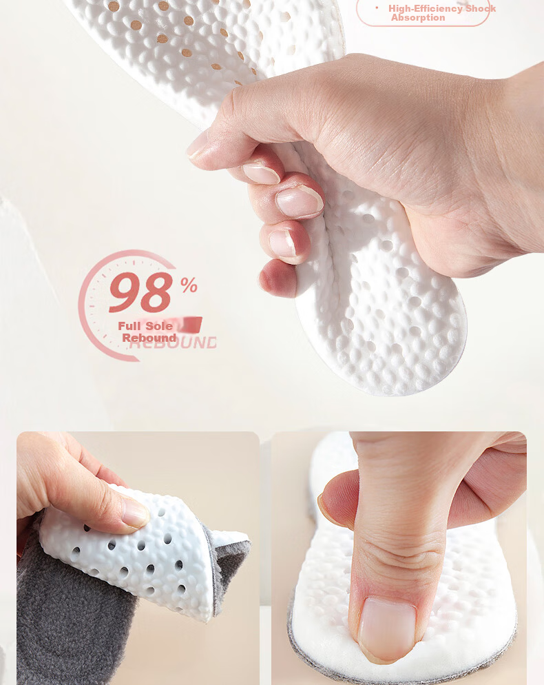RENBEN 2 Pairs Warm Fleece-Lined Sports Insoles for Men And Women, Winter Cotton Cold-Proof 6019R Beige 37-38 Size 12
