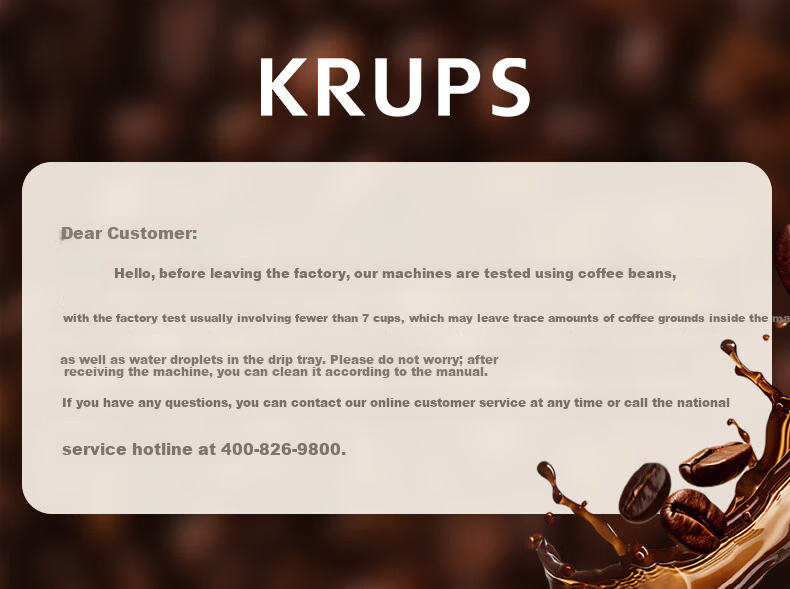 Krups Germany Krups Coffee Machine Home/Office Fully Automatic Espresso Coffee Grinder Integrated Machine European Original EA810780 Red 1