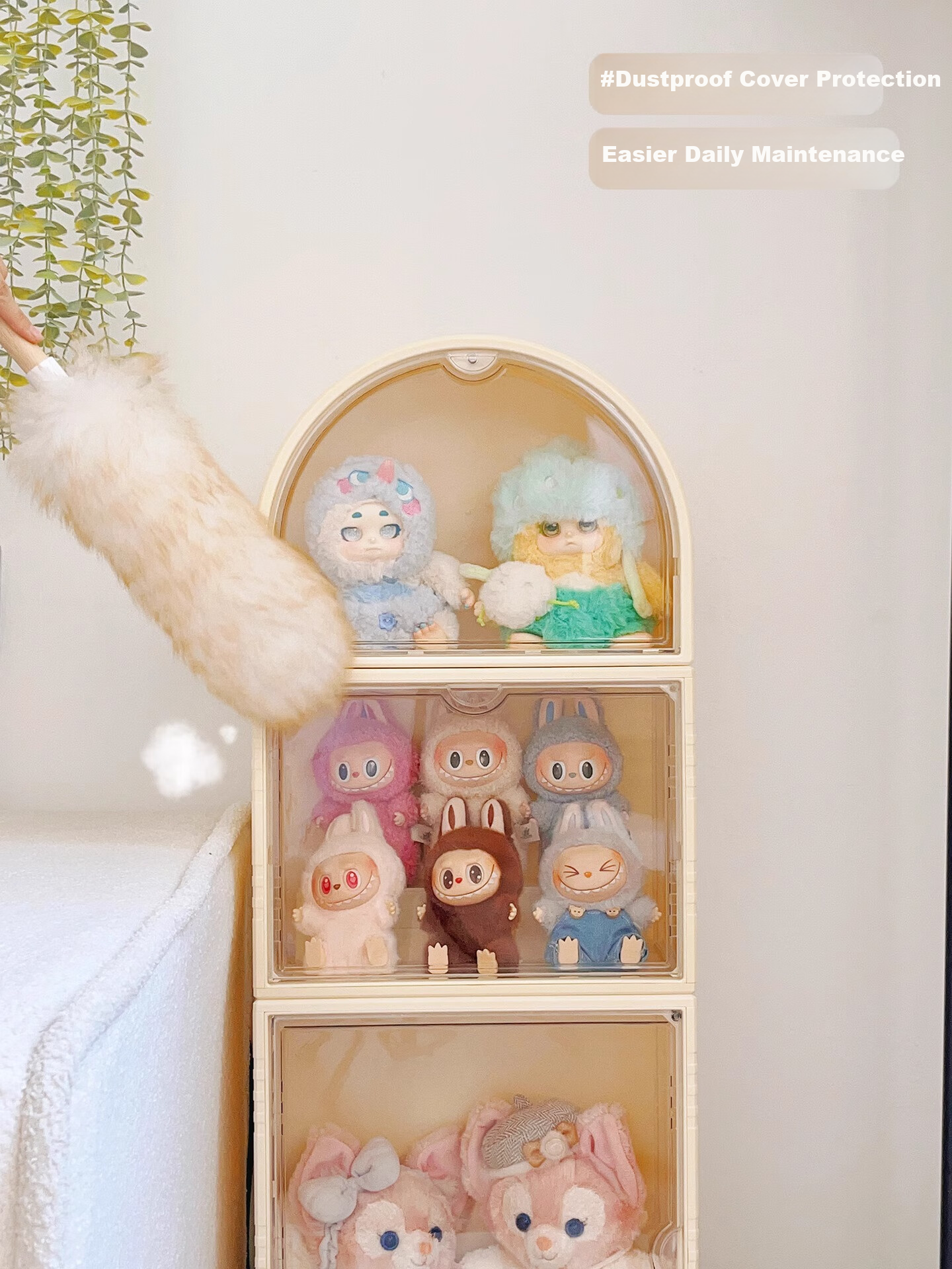 MESHD Labubu Display Box Transparent Dustproof Blind Box Plush Doll Vinyl Pop Mart Labubu Storage Box 6