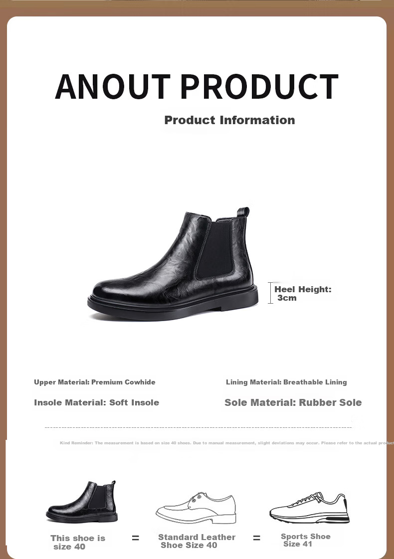 Qunlang·Heritage Chelsea Boots Men's 2026 New Spring Autumn Genuine Leather Thick Sole Martin Boots Mid-Top Business Shoes British Short Boots 11