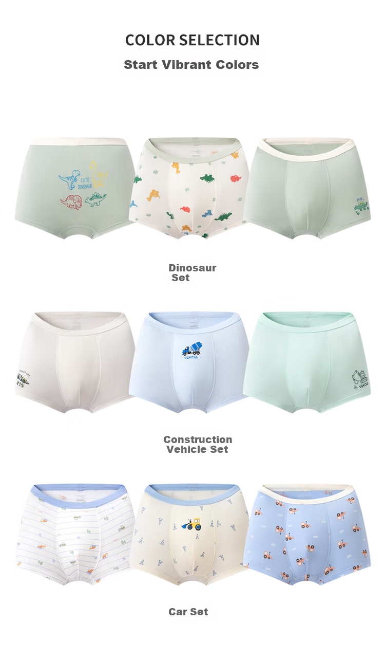 THREEGUN Modal 5A Antibacterial Kids Underwear A-Class Cooling Boys Boxer Briefs 3-Pack (1) Size 165 7