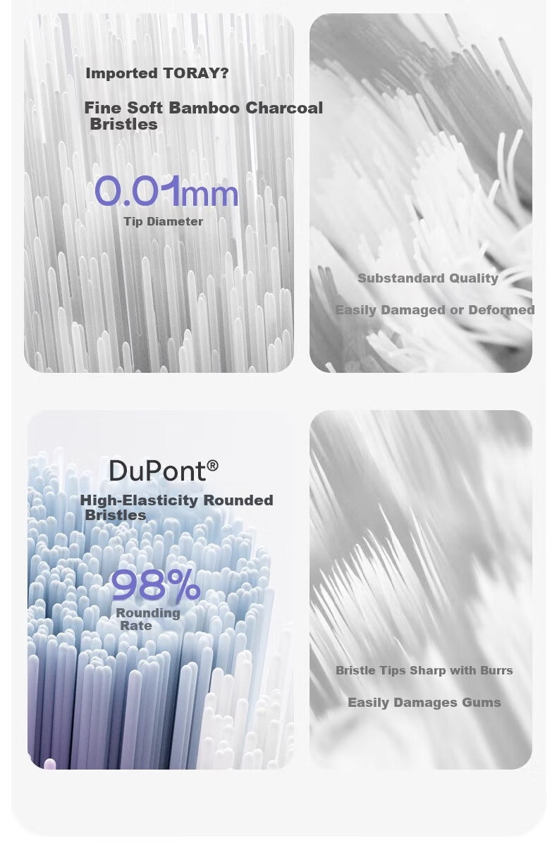 JIMOK Space Capsule Electric Toothbrush J6 Replacement Brush Heads 2-Pack Space Silver (Standard) 1