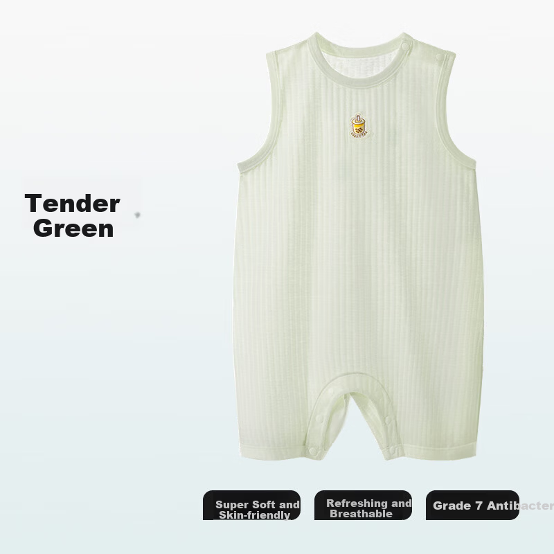 Betis One-Piece Sleeveless Cotton Summer Jumpsuit for Boys and Girls Children's Homewear Set